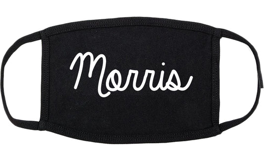 Morris Illinois IL Script Cotton Face Mask Black