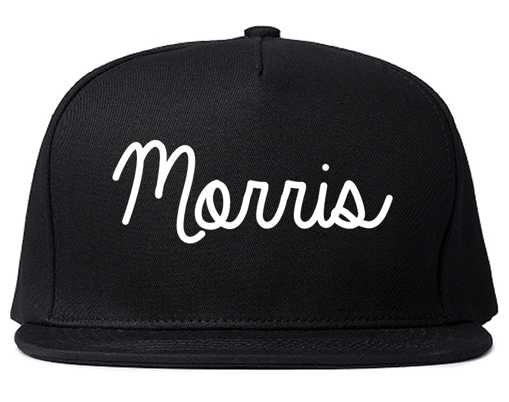 Morris Illinois IL Script Mens Snapback Hat Black