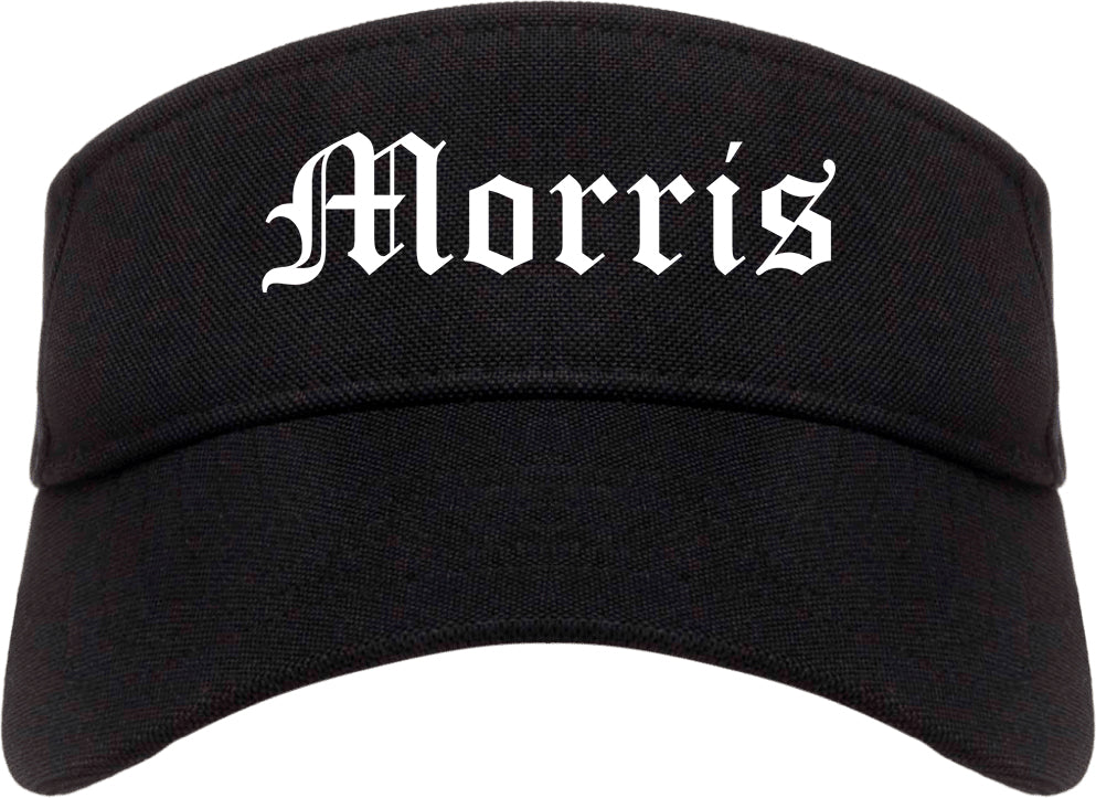 Morris Illinois IL Old English Mens Visor Cap Hat Black