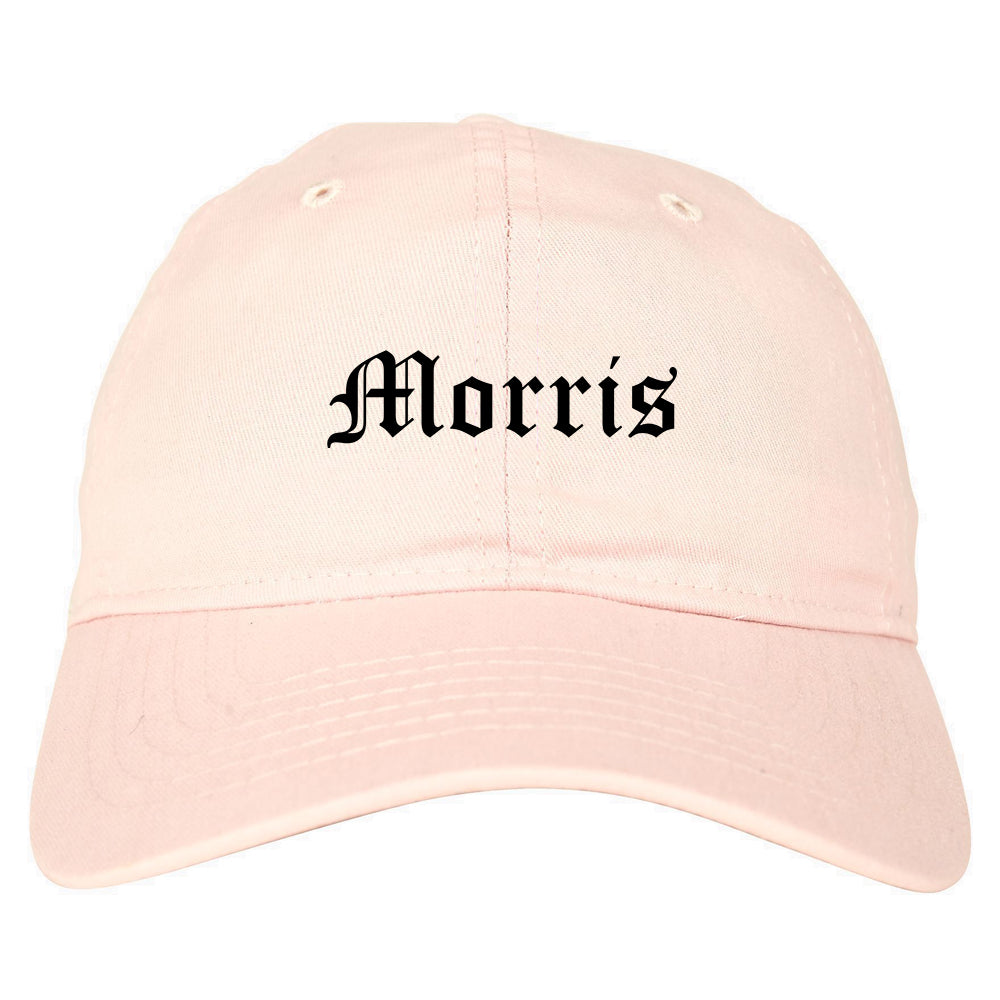 Morris Minnesota MN Old English Mens Dad Hat Baseball Cap Pink