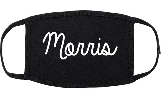 Morris Minnesota MN Script Cotton Face Mask Black