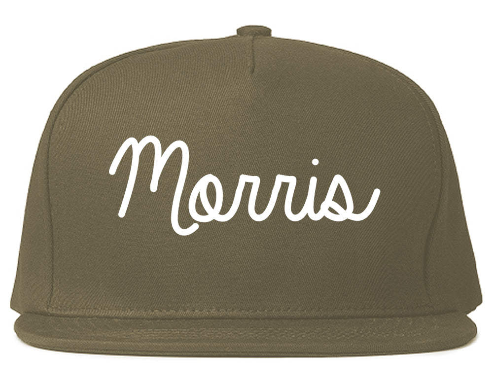 Morris Minnesota MN Script Mens Snapback Hat Grey