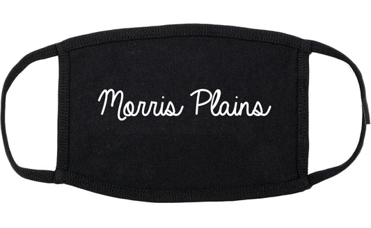 Morris Plains New Jersey NJ Script Cotton Face Mask Black