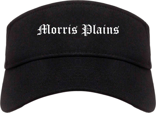 Morris Plains New Jersey NJ Old English Mens Visor Cap Hat Black
