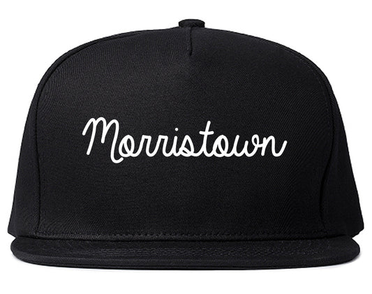 Morristown New Jersey NJ Script Mens Snapback Hat Black