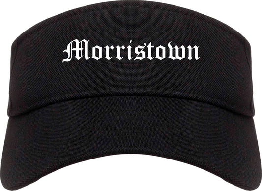 Morristown New Jersey NJ Old English Mens Visor Cap Hat Black