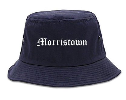 Morristown Tennessee TN Old English Mens Bucket Hat Navy Blue