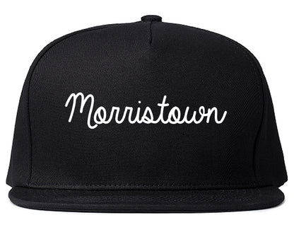 Morristown Tennessee TN Script Mens Snapback Hat Black