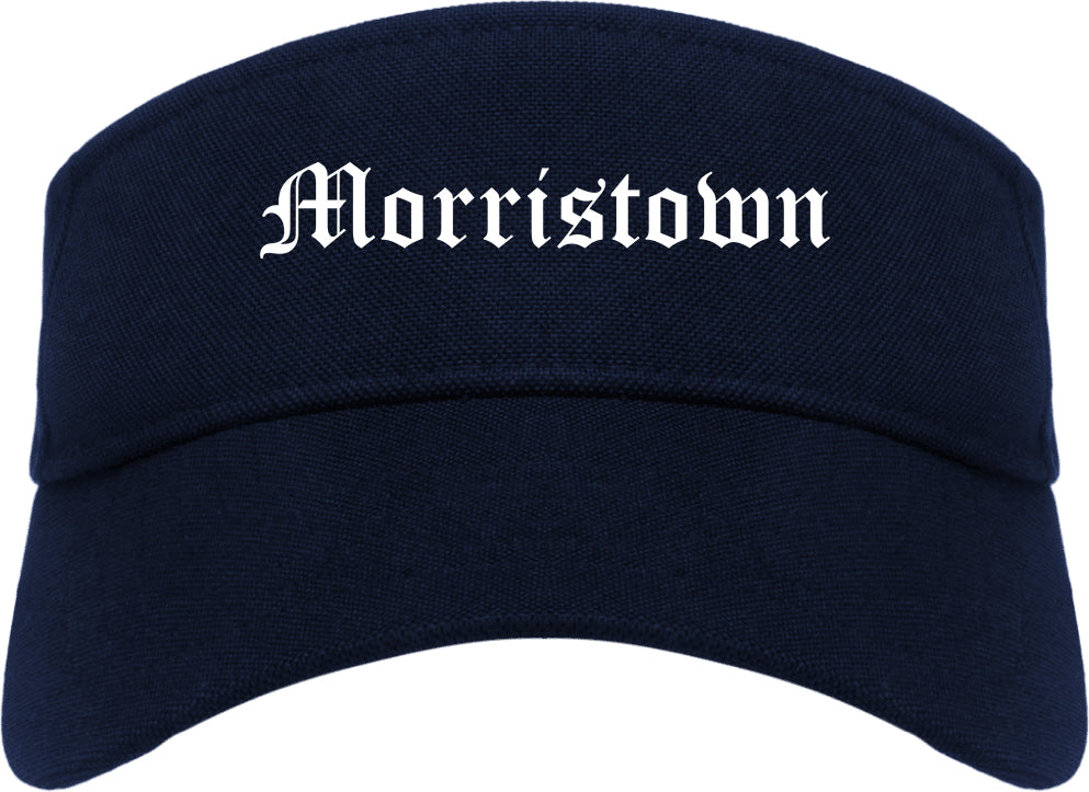 Morristown Tennessee TN Old English Mens Visor Cap Hat Navy Blue