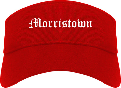 Morristown Tennessee TN Old English Mens Visor Cap Hat Red