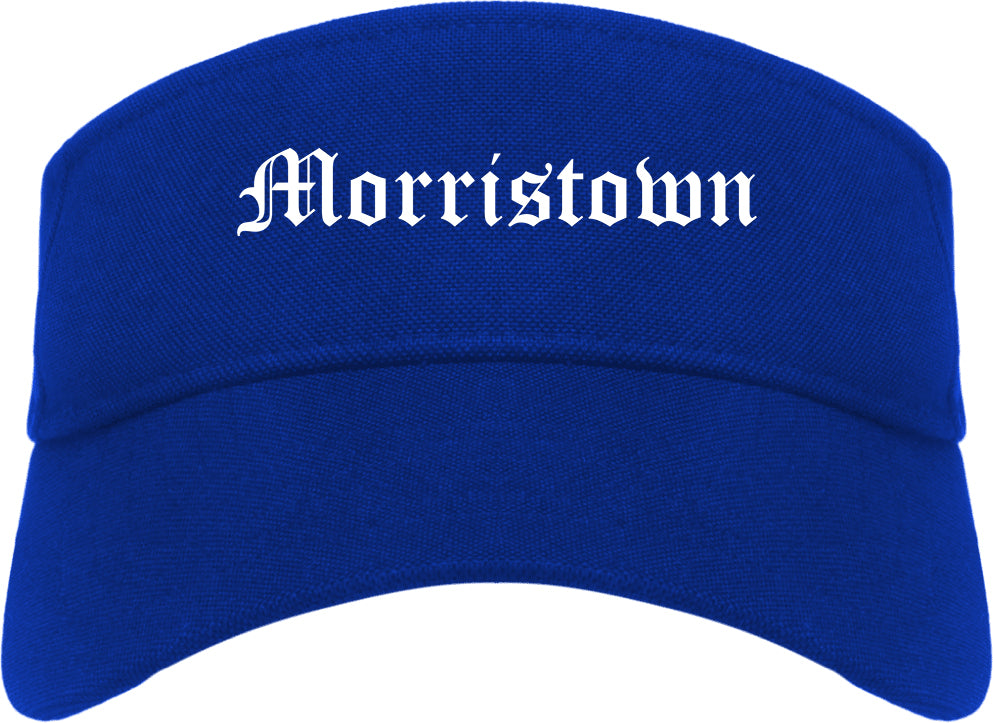 Morristown Tennessee TN Old English Mens Visor Cap Hat Royal Blue