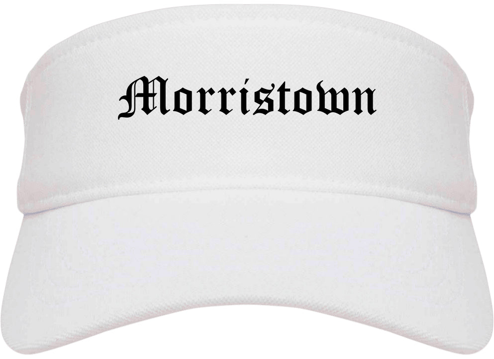 Morristown Tennessee TN Old English Mens Visor Cap Hat White