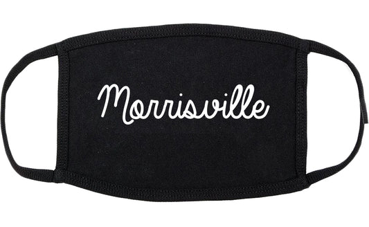 Morrisville North Carolina NC Script Cotton Face Mask Black