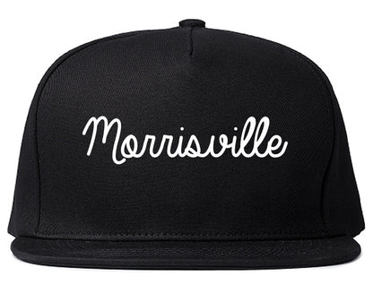 Morrisville North Carolina NC Script Mens Snapback Hat Black