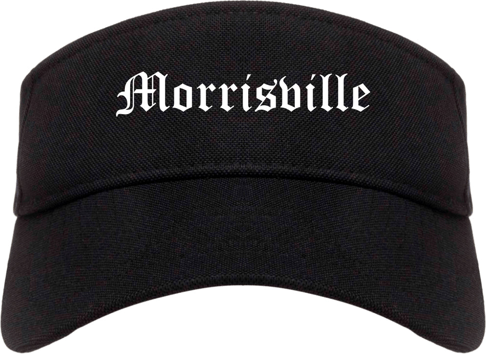 Morrisville North Carolina NC Old English Mens Visor Cap Hat Black