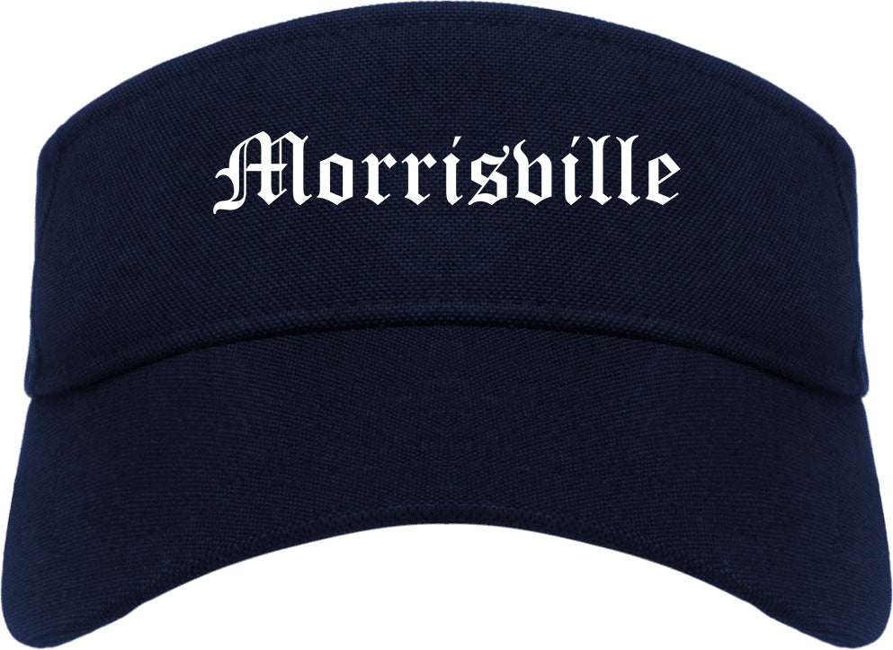 Morrisville North Carolina NC Old English Mens Visor Cap Hat Navy Blue
