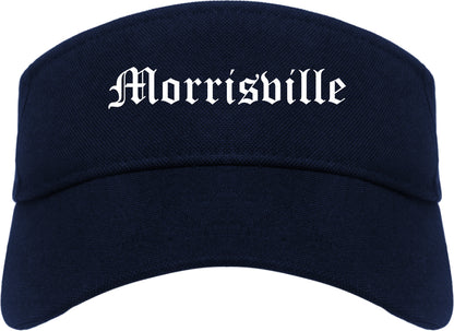 Morrisville North Carolina NC Old English Mens Visor Cap Hat Navy Blue
