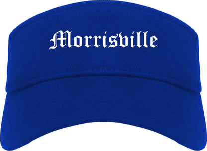 Morrisville North Carolina NC Old English Mens Visor Cap Hat Royal Blue