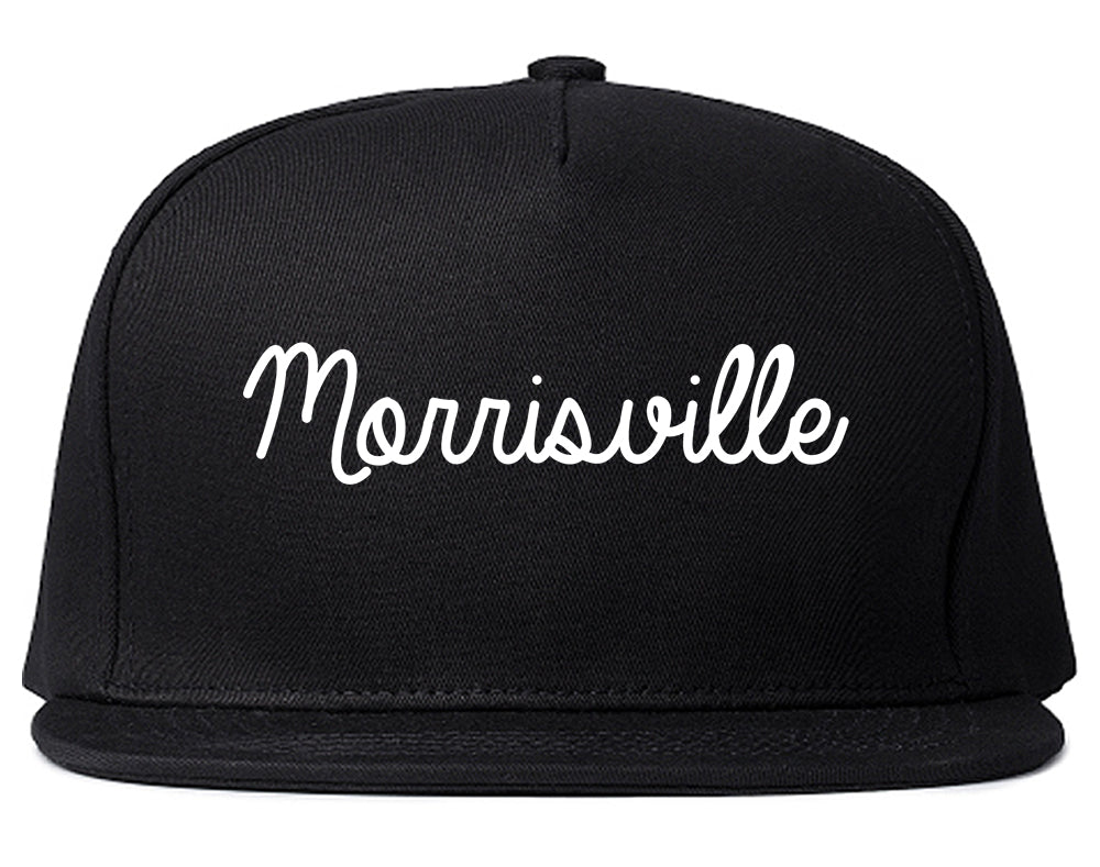 Morrisville Pennsylvania PA Script Mens Snapback Hat Black