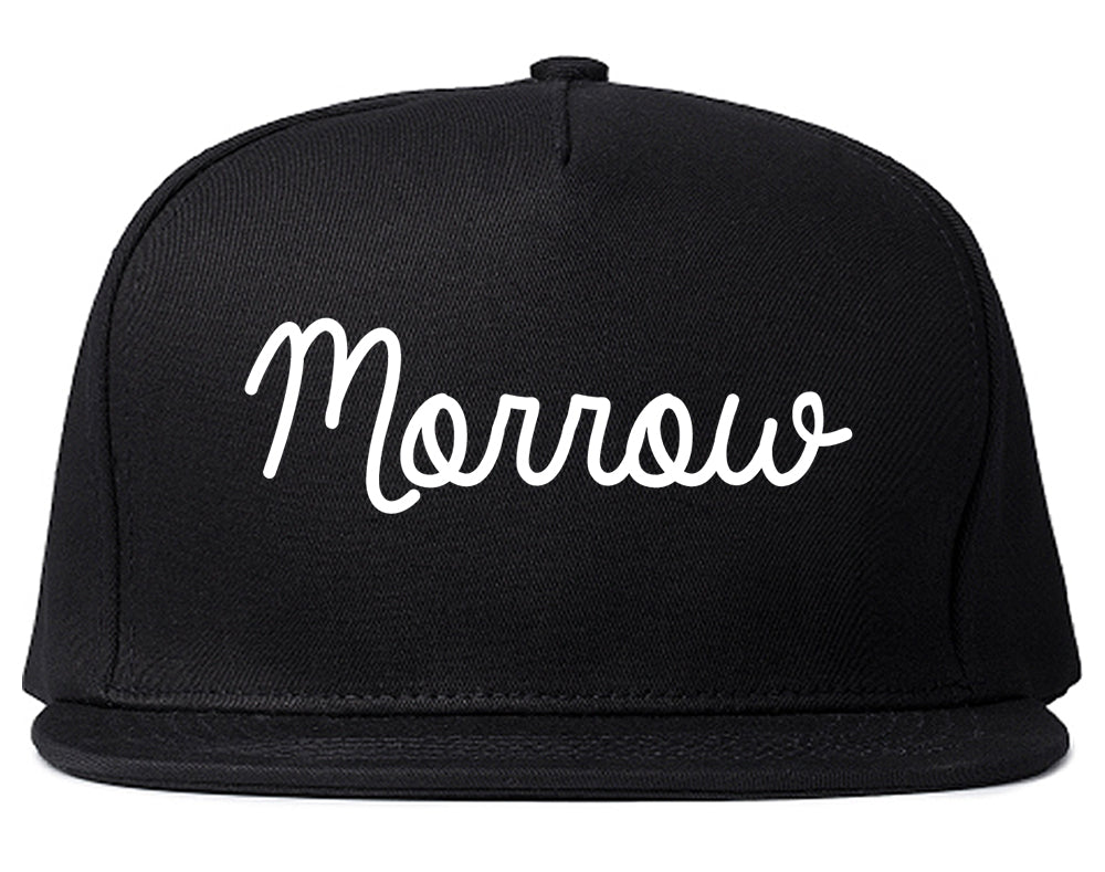 Morrow Georgia GA Script Mens Snapback Hat Black