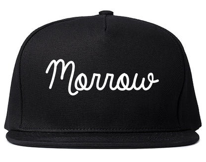 Morrow Georgia GA Script Mens Snapback Hat Black