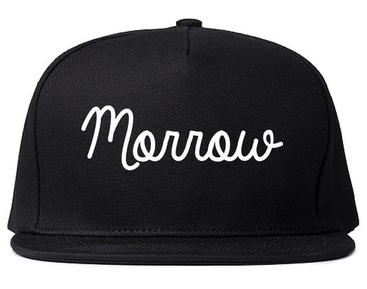 Morrow Georgia GA Script Mens Snapback Hat Black