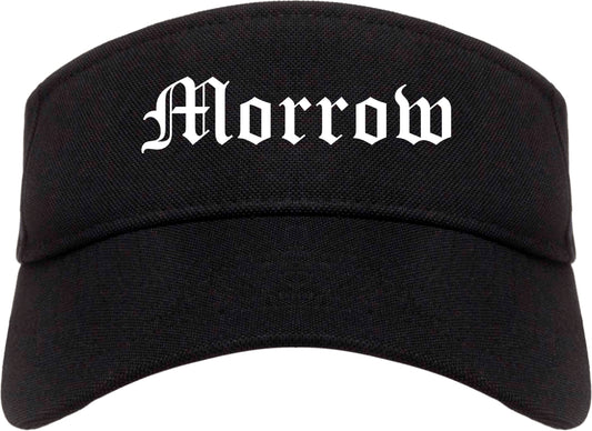 Morrow Georgia GA Old English Mens Visor Cap Hat Black
