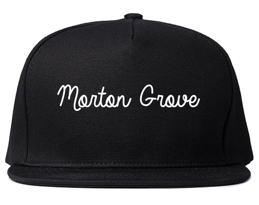 Morton Grove Illinois IL Script Mens Snapback Hat Black