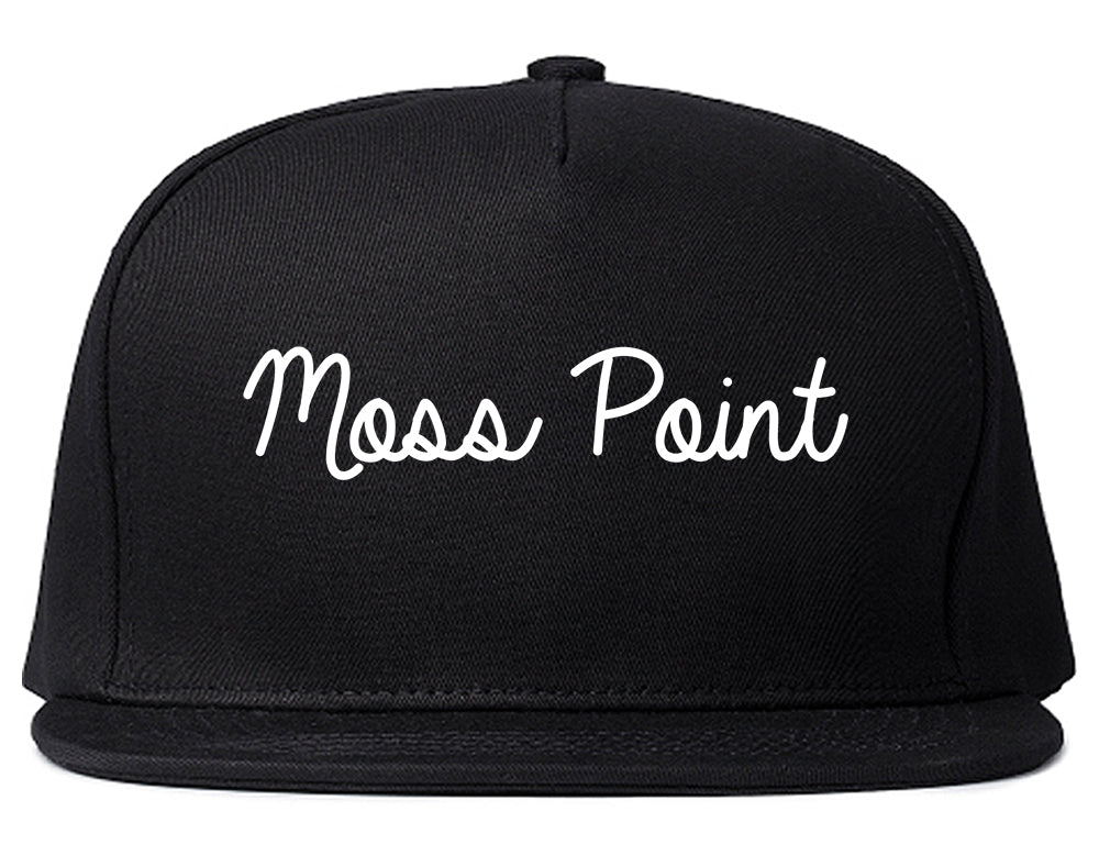 Moss Point Mississippi MS Script Mens Snapback Hat Black