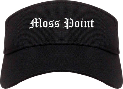 Moss Point Mississippi MS Old English Mens Visor Cap Hat Black