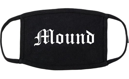 Mound Minnesota MN Old English Cotton Face Mask Black