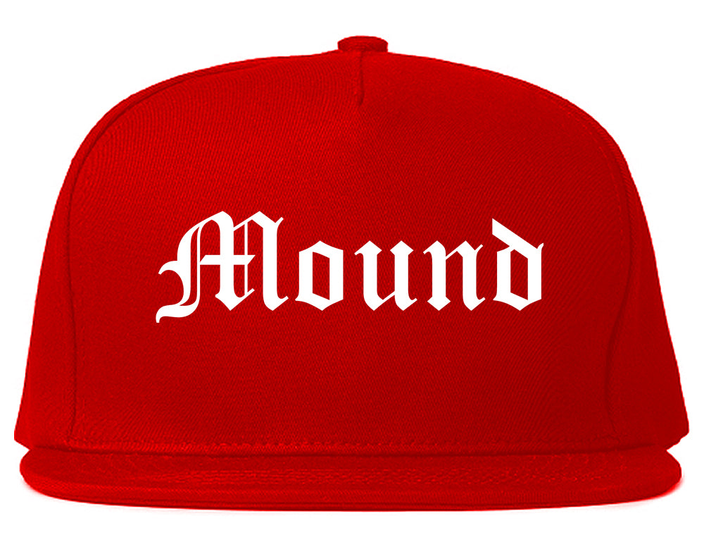 Mound Minnesota MN Old English Mens Snapback Hat Red