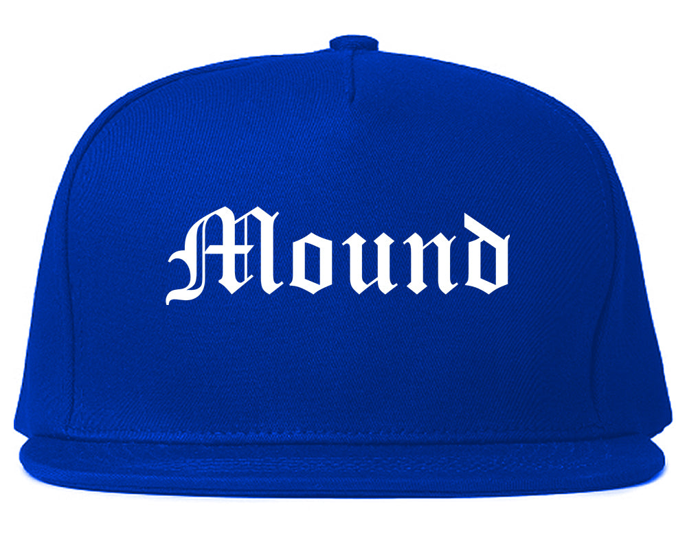Mound Minnesota MN Old English Mens Snapback Hat Royal Blue