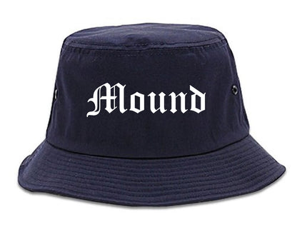 Mound Minnesota MN Old English Mens Bucket Hat Navy Blue