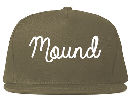 Mound Minnesota MN Script Mens Snapback Hat Grey