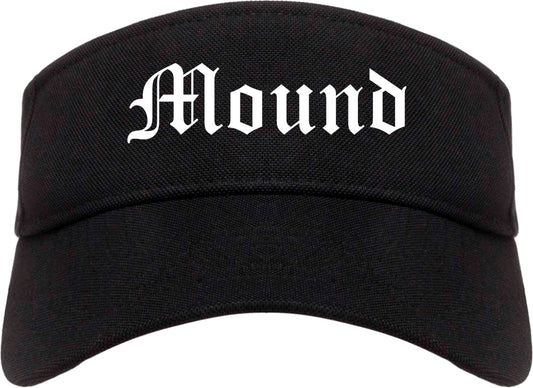 Mound Minnesota MN Old English Mens Visor Cap Hat Black