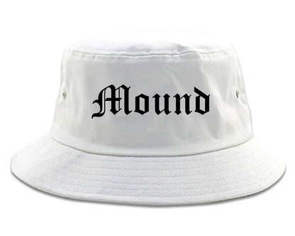 Mound Minnesota MN Old English Mens Bucket Hat White