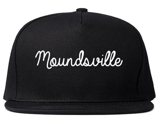 Moundsville West Virginia WV Script Mens Snapback Hat Black