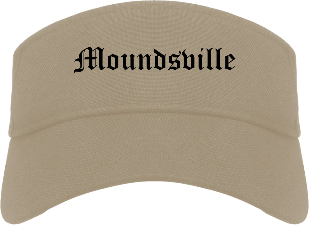 Moundsville West Virginia WV Old English Mens Visor Cap Hat Khaki