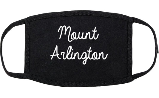 Mount Arlington New Jersey NJ Script Cotton Face Mask Black