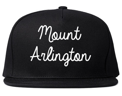 Mount Arlington New Jersey NJ Script Mens Snapback Hat Black