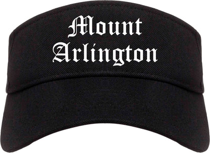 Mount Arlington New Jersey NJ Old English Mens Visor Cap Hat Black