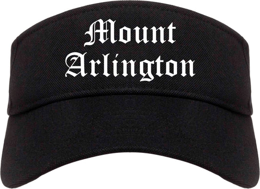 Mount Arlington New Jersey NJ Old English Mens Visor Cap Hat Black