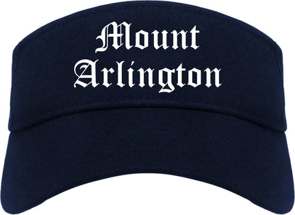 Mount Arlington New Jersey NJ Old English Mens Visor Cap Hat Navy Blue