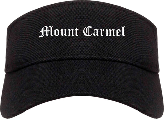 Mount Carmel Pennsylvania PA Old English Mens Visor Cap Hat Black