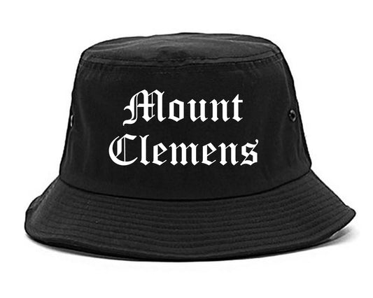 Mount Clemens Michigan MI Old English Mens Bucket Hat Black