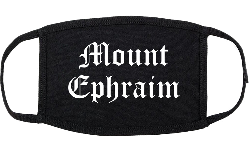 Mount Ephraim New Jersey NJ Old English Cotton Face Mask Black