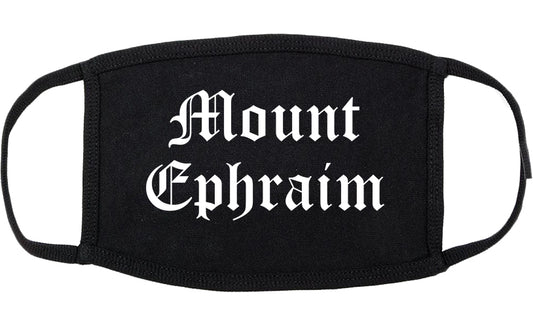 Mount Ephraim New Jersey NJ Old English Cotton Face Mask Black