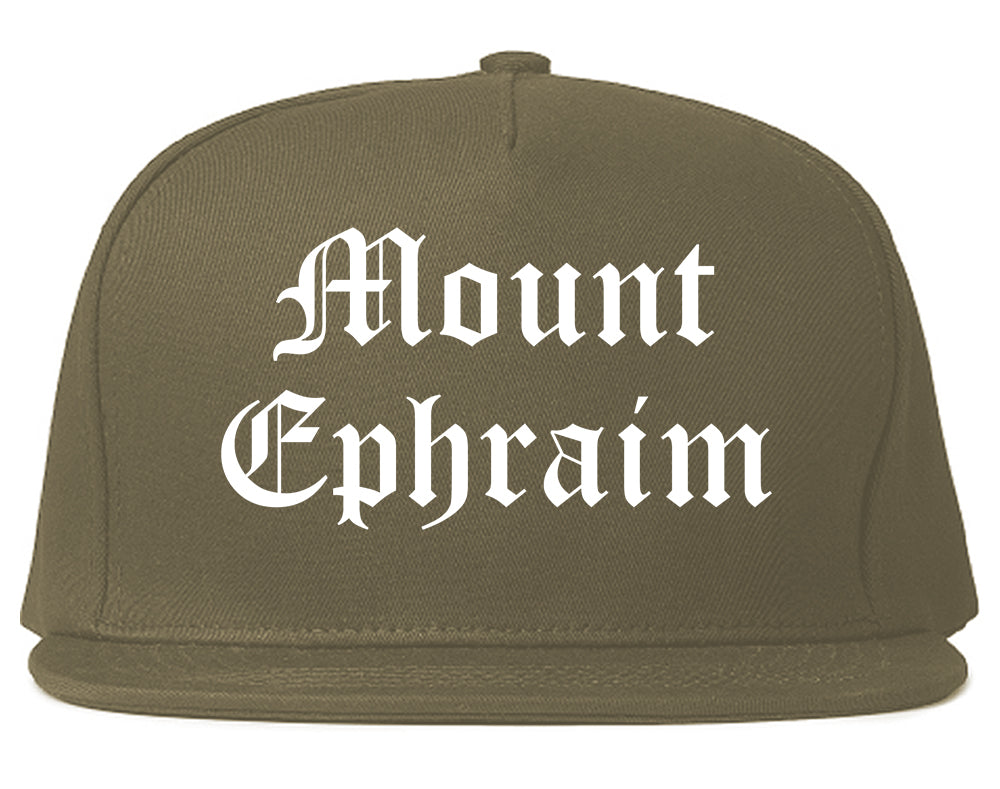 Mount Ephraim New Jersey NJ Old English Mens Snapback Hat Grey
