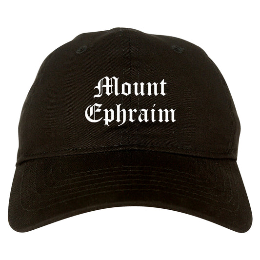 Mount Ephraim New Jersey NJ Old English Mens Dad Hat Baseball Cap Black